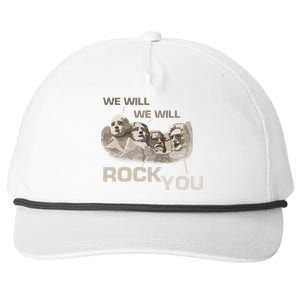 We Will Rock You Presidents Mt.Rushmore  Snapback Five-Panel Rope Hat