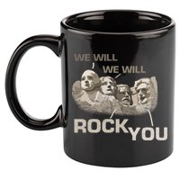 We Will Rock You Presidents Mt.Rushmore  11oz C Handle Ceramic Mug