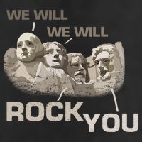 We Will Rock You Presidents Mt.Rushmore  11oz C Handle Ceramic Mug