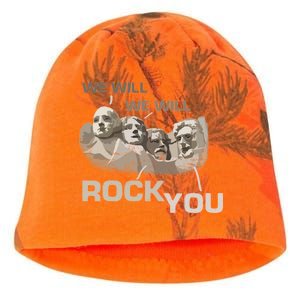 We Will Rock You Presidents Mt.Rushmore  Kati - Camo Knit Beanie