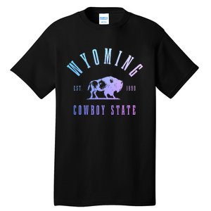 Wyoming Est. 1890 The Cowboy State Bison Tall T-Shirt