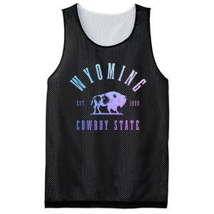 Wyoming Est. 1890 The Cowboy State Bison Mesh Reversible Basketball Jersey Tank