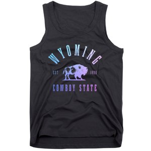 Wyoming Est. 1890 The Cowboy State Bison Tank Top