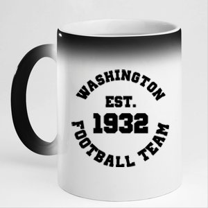 Washington Est. 1932 Football Team 11oz Black Color Changing Mug