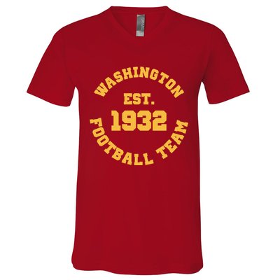 Washington Est. 1932 Football Team V-Neck T-Shirt