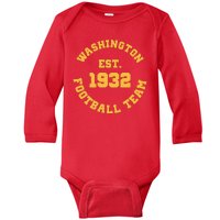 Washington Est. 1932 Football Team Baby Long Sleeve Bodysuit