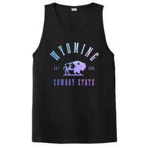 Wyoming Est. 1890 The Cowboy State Bison PosiCharge Competitor Tank