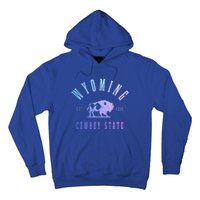 Wyoming Est. 1890 The Cowboy State Bison Hoodie