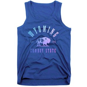 Wyoming Est. 1890 The Cowboy State Bison Tank Top