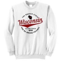 Wisconsin Est. 1848 Badger State Map Pride Sweatshirt