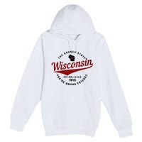 Wisconsin Est. 1848 Badger State Map Pride Premium Pullover Hoodie