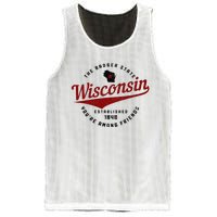 Wisconsin Est. 1848 Badger State Map Pride Mesh Reversible Basketball Jersey Tank