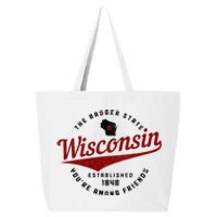 Wisconsin Est. 1848 Badger State Map Pride 25L Jumbo Tote