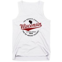 Wisconsin Est. 1848 Badger State Map Pride Tank Top