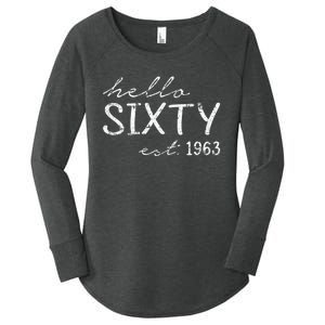 Wo Est. 1963 - 60th Birthday Women's Perfect Tri Tunic Long Sleeve Shirt