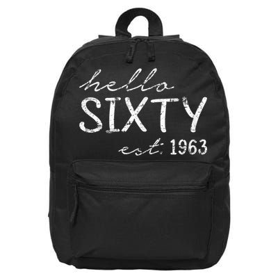 Wo Est. 1963 - 60th Birthday 16 in Basic Backpack