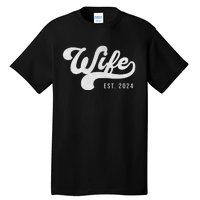 Wife Est. 2024 Married Couple Vintage Matching Wedding Tall T-Shirt