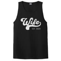 Wife Est. 2024 Married Couple Vintage Matching Wedding PosiCharge Competitor Tank