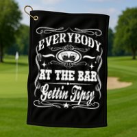 Women Everybody At The Bar Getting Tipsy Double Gift Golf Towel
