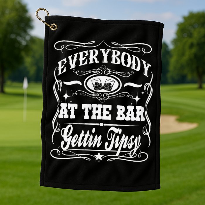 Women Everybody At The Bar Getting Tipsy Double Gift Golf Towel
