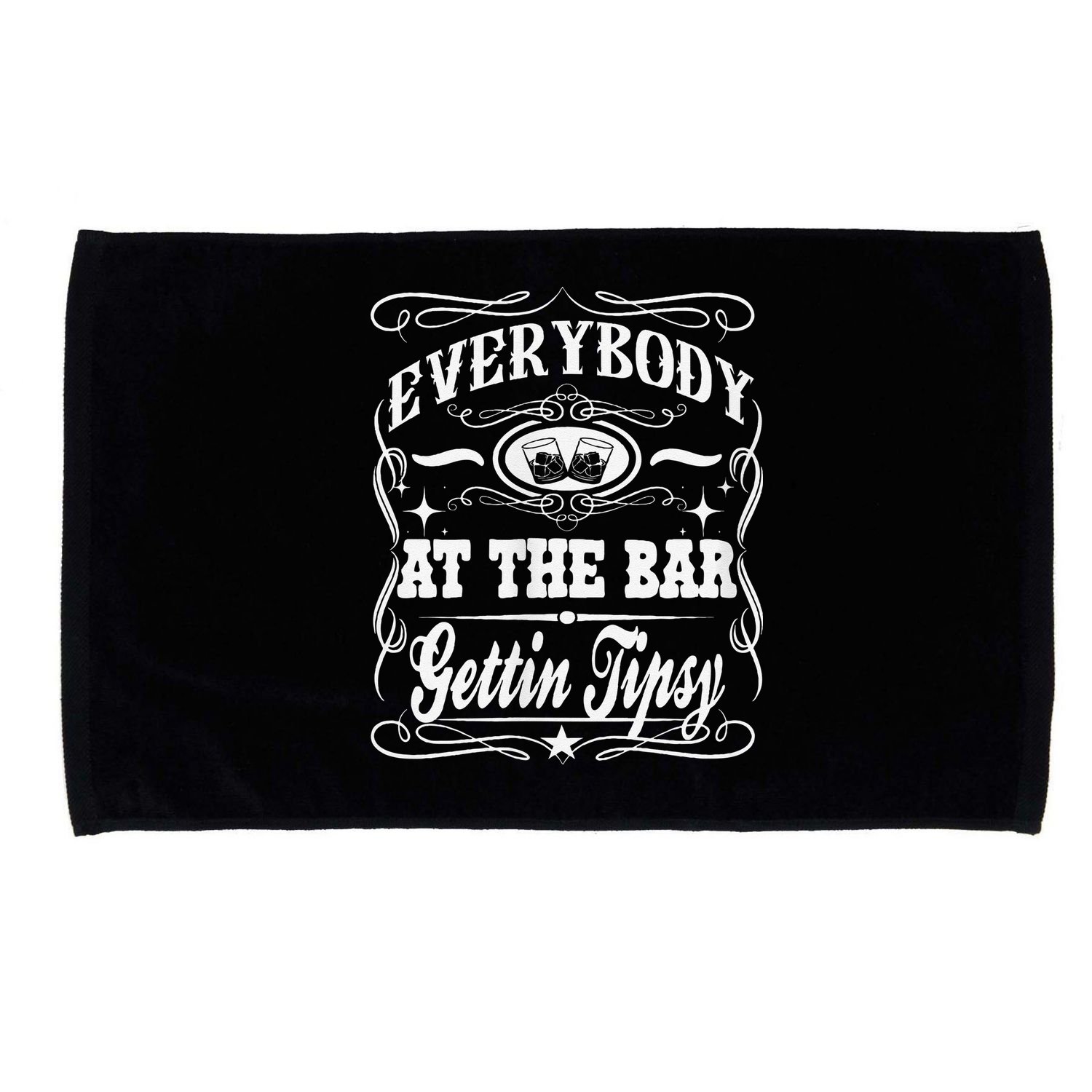 Women Everybody At The Bar Getting Tipsy Double Gift Microfiber Hand Towel