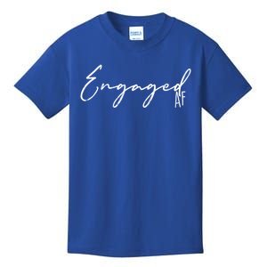 Wo Engaged Af Bridal Engaget Gift Kids T-Shirt