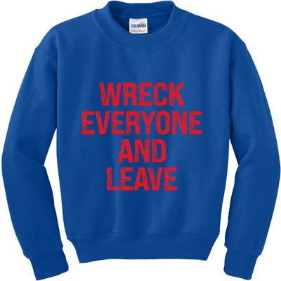 Wreck Everyone And Leave Wrestling Match Kids Sweatshirt