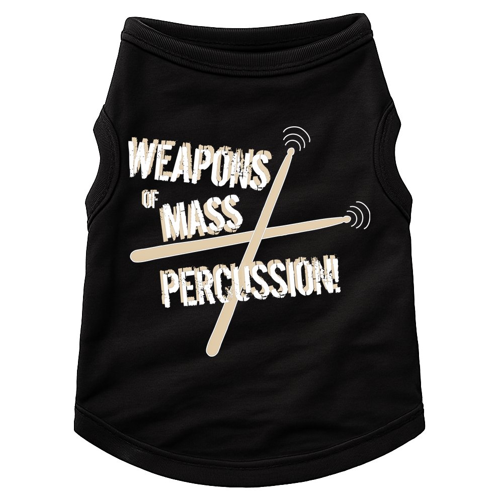 Weapons Of Mass Percussion Funny Drum Drummer Music Band  Doggie Tank
