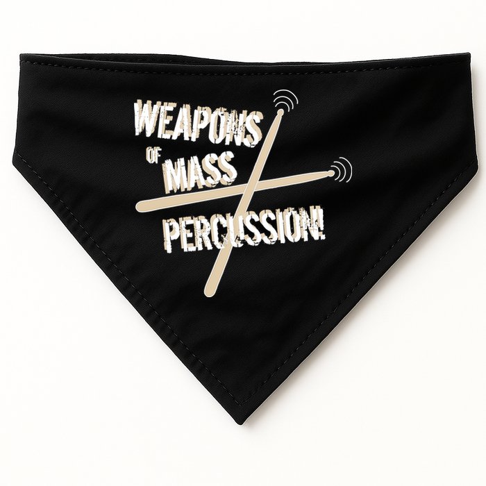 Weapons Of Mass Percussion Funny Drum Drummer Music Band  USA-Made Doggie Bandana