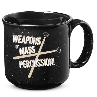 Weapons Of Mass Percussion Funny Drum Drummer Music Band  15oz Campfire Ceramic Mug