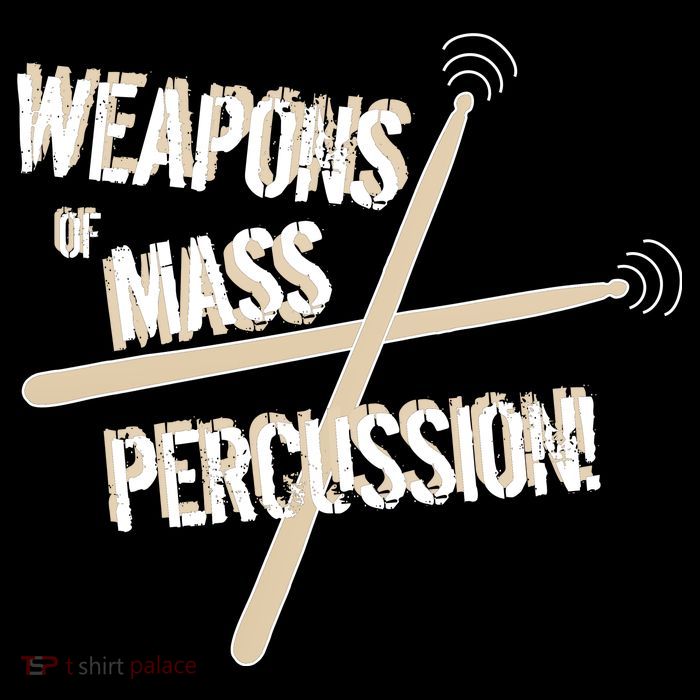 Weapons Of Mass Percussion Funny Drum Drummer Music Band  PosiCharge Competitor Tank