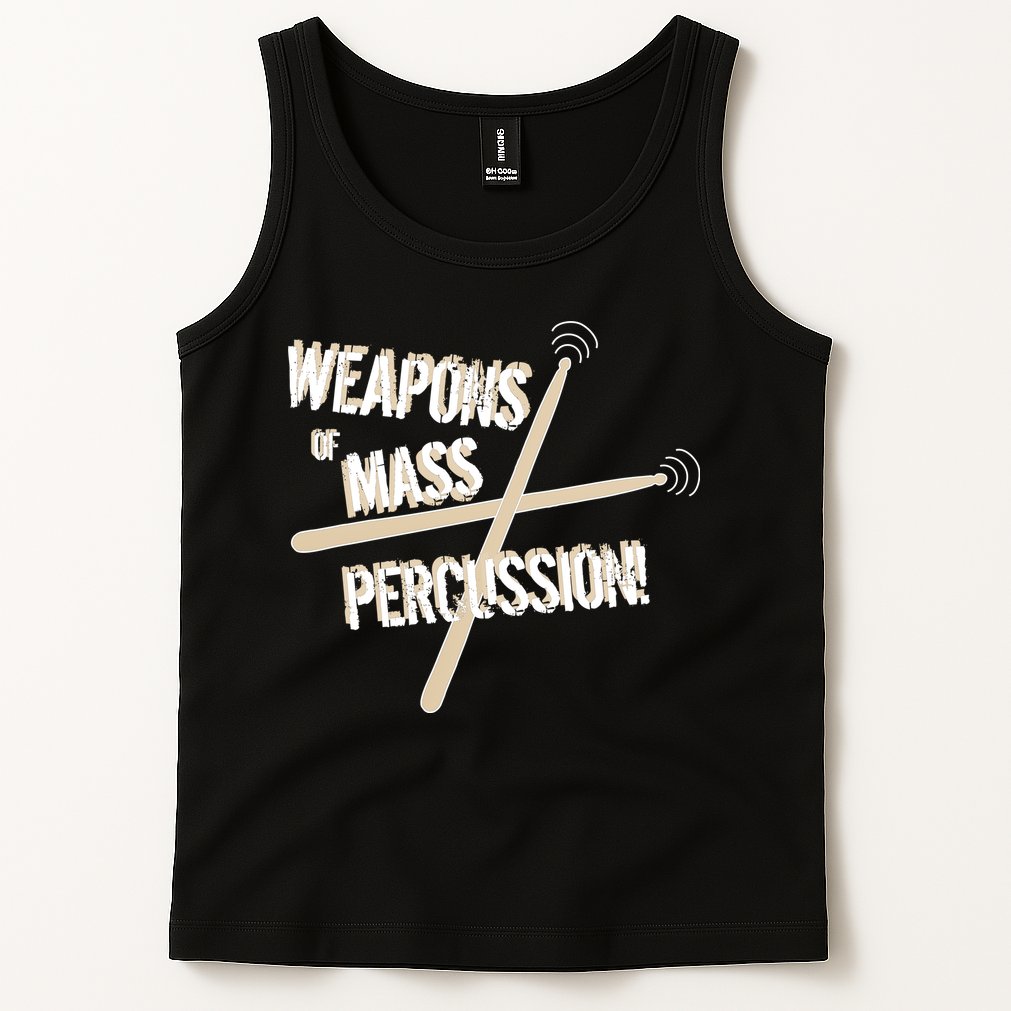 Weapons Of Mass Percussion Funny Drum Drummer Music Band  Tank Top
