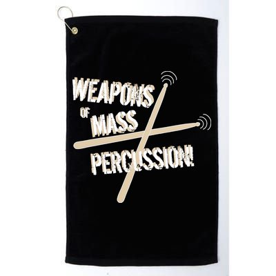 Weapons Of Mass Percussion Funny Drum Drummer Music Band  Golf Towel