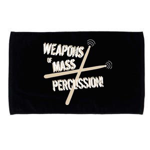 Weapons Of Mass Percussion Funny Drum Drummer Music Band  Microfiber Hand Towel