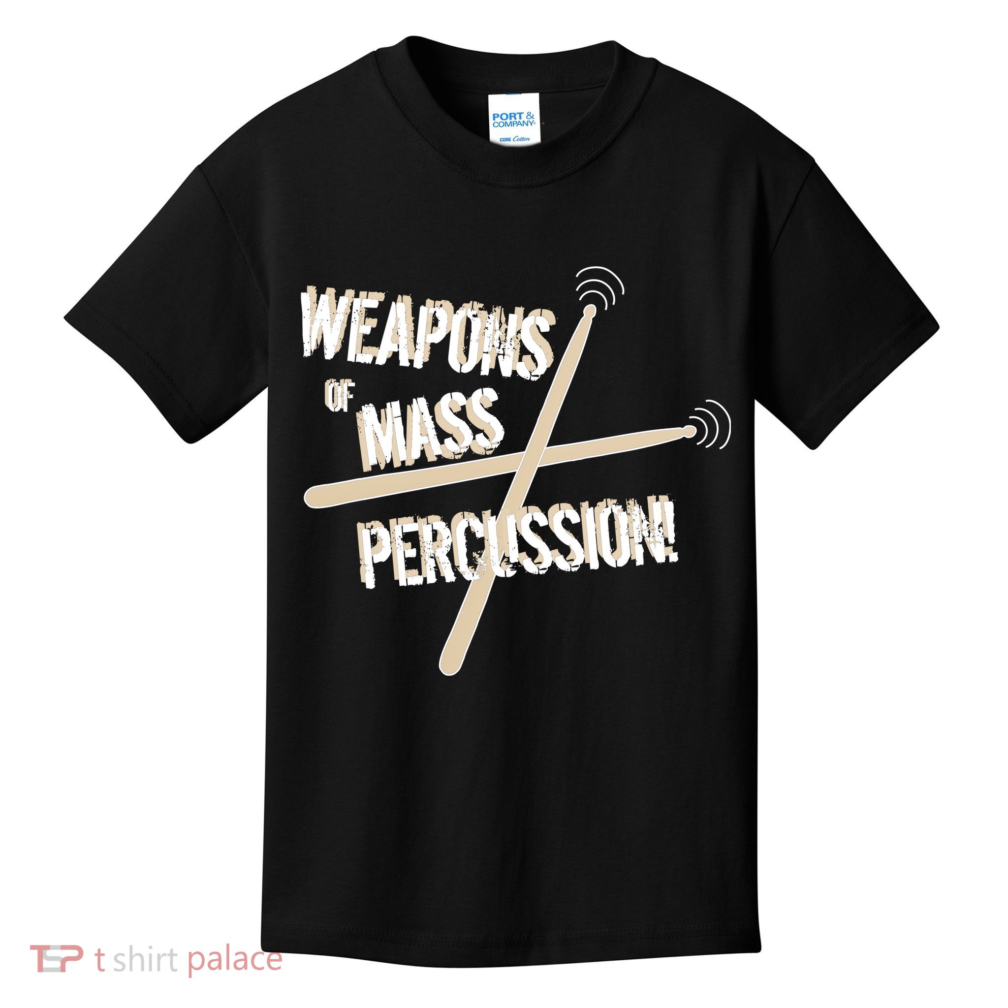 Weapons Of Mass Percussion Funny Drum Drummer Music Band  Kids T-Shirt