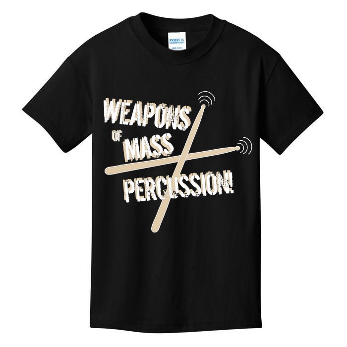 Weapons Of Mass Percussion Funny Drum Drummer Music Band  Kids T-Shirt