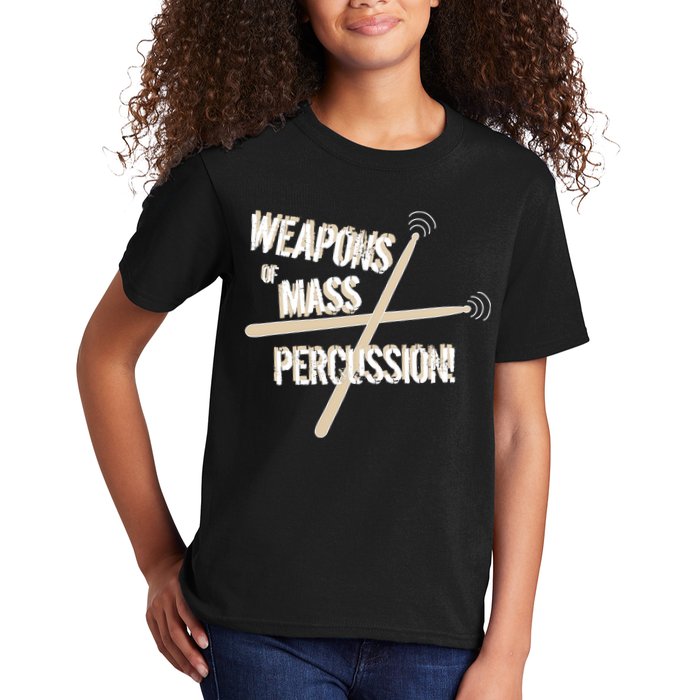 Weapons Of Mass Percussion Funny Drum Drummer Music Band  Kids T-Shirt