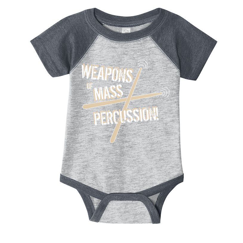 Weapons Of Mass Percussion Funny Drum Drummer Music Band  Infant Baby Jersey Bodysuit