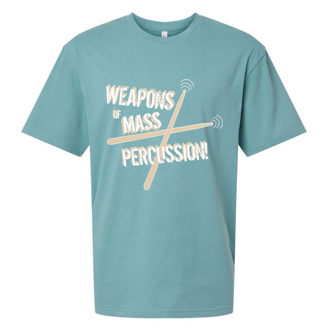 Weapons Of Mass Percussion Funny Drum Drummer Music Band  Sueded Cloud Jersey T-Shirt