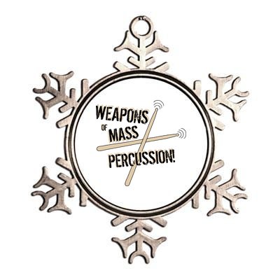 Weapons Of Mass Percussion Funny Drum Drummer Music Band  Metallic Star Ornament