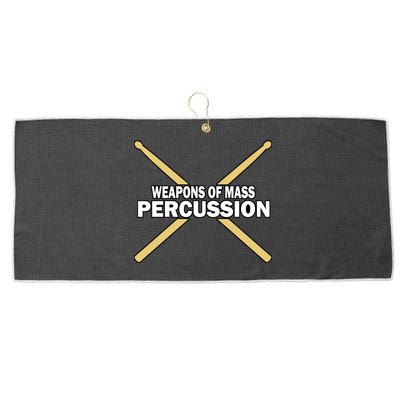 Weapons of Mass Percussion Funny Drummer Large Microfiber Waffle Golf Towel