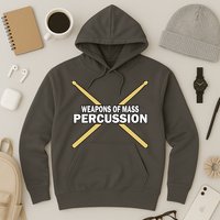 Weapons of Mass Percussion Funny Drummer Hoodie