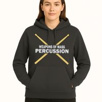 Weapons of Mass Percussion Funny Drummer Hoodie