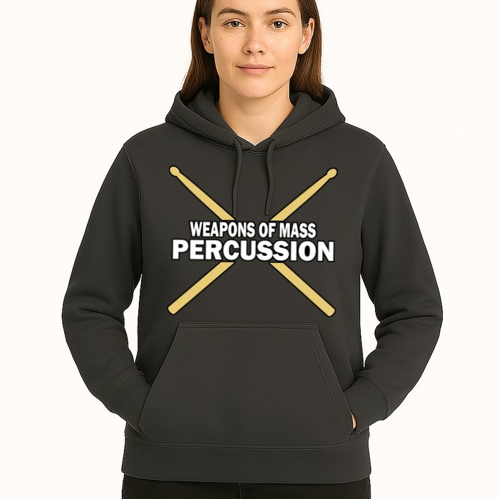 Weapons of Mass Percussion Funny Drummer Hoodie