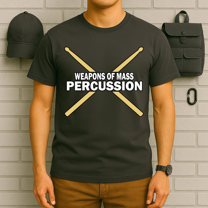 Weapons of Mass Percussion Funny Drummer T-Shirt