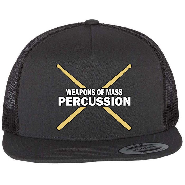 Weapons of Mass Percussion Funny Drummer Flatbill Hat