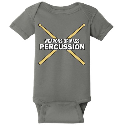 Weapons of Mass Percussion Funny Drummer Baby Bodysuit