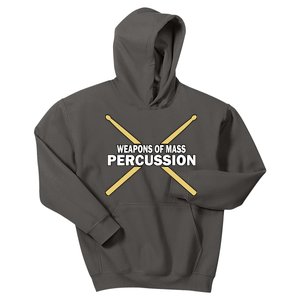 Weapons of Mass Percussion Funny Drummer Kids Hoodie