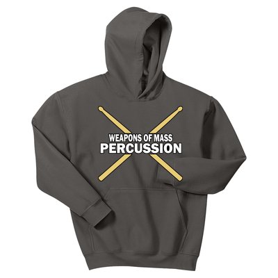 Weapons of Mass Percussion Funny Drummer Kids Hoodie