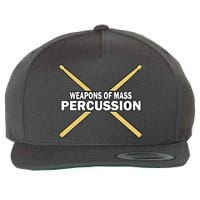 Weapons of Mass Percussion Funny Drummer Wool Snapback Cap